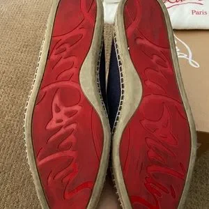 Christian Louboutin Mens Nanou Orlato Flat Denim Sz. 42 Cloth trainers Christian Louboutin Blue size 42 EU in Cloth  main image 4